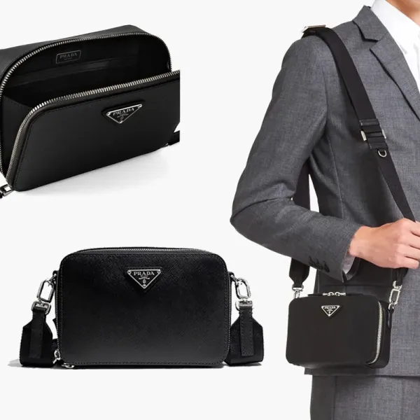 【2026】PRADA プラダ ブリック サフィアーノレザー バッグ 19*12.5*5.5cm 【2026】PRADA プラダ ブリック サフィアーノレザー バッグ 19*12.5*5.5cm
