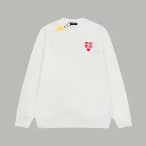 【2026】【Miumiu 公式旗艦店】ミュウミュウ  丸首の衛衣 スウェット ご好評に付き再入荷！241122