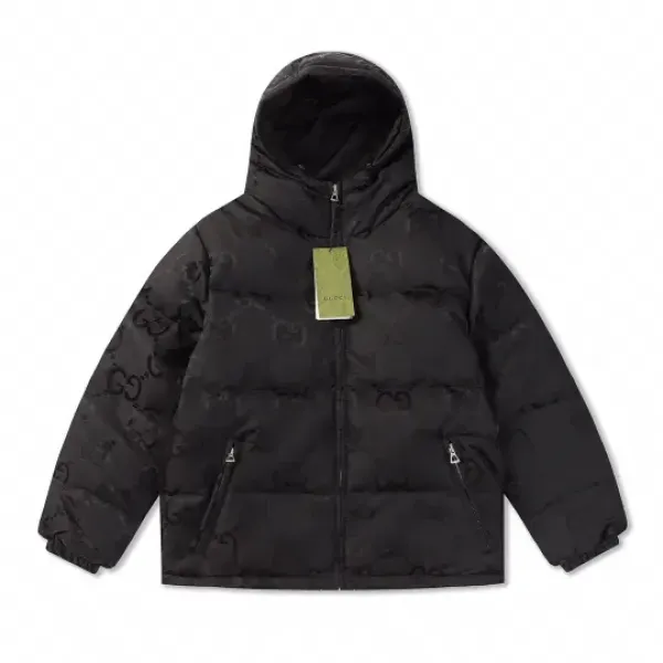 【2026】GUCCI グッチ GG パターン フロントボタン ダウンジャケット ブラック 241016 【2026】GUCCI グッチ GG パターン フロントボタン ダウンジャケット ブラック 241016