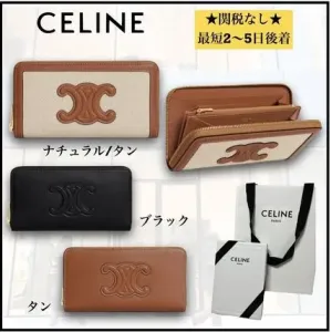 【2026】★国内即発直営★ CELINE セリーヌ トリオンフ ジップウォレット 長財布 19 X 10 X 1 CM