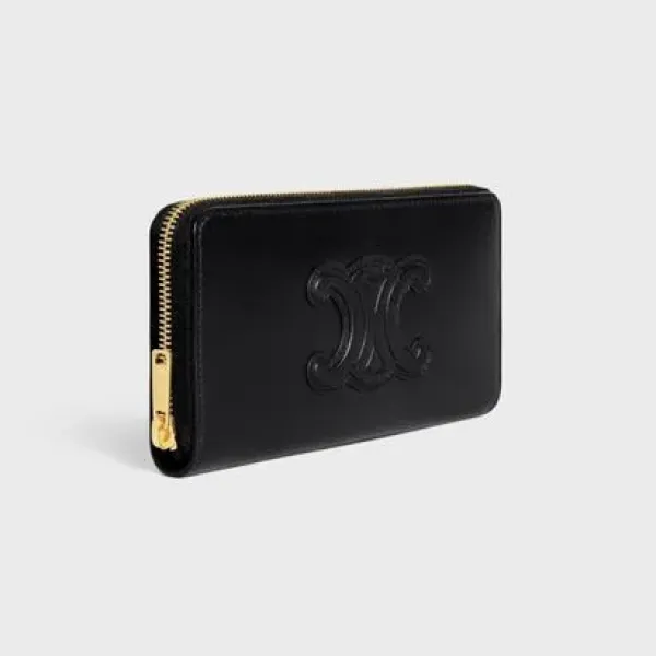 【2026】★国内即発直営★ CELINE セリーヌ トリオンフ ジップウォレット 長財布 19 X 10 X 1 CM