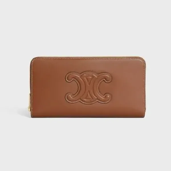 【2026】★国内即発直営★ CELINE セリーヌ トリオンフ ジップウォレット 長財布 19 X 10 X 1 CM