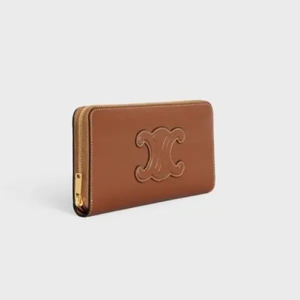 【2026】★国内即発直営★ CELINE セリーヌ トリオンフ ジップウォレット 長財布 19 X 10 X 1 CM