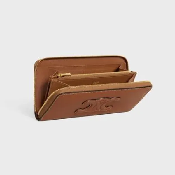 【2026】★国内即発直営★ CELINE セリーヌ トリオンフ ジップウォレット 長財布 19 X 10 X 1 CM