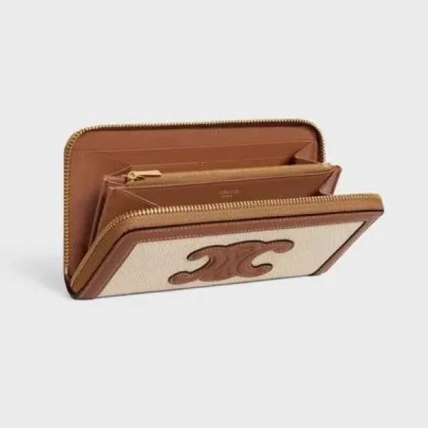 【2026】★国内即発直営★ CELINE セリーヌ トリオンフ ジップウォレット 長財布 19 X 10 X 1 CM