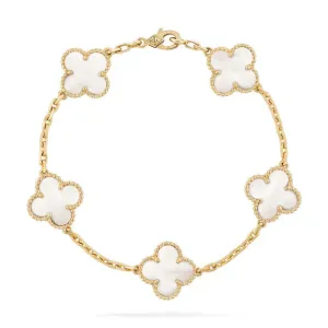 【2026】【Vancleef & Arpels】 ヴィンテージ アルハンブラ ブレスレット、5モチーフ 【2026】【Vancleef & Arpels】 ヴィンテージ アルハンブラ ブレスレット、5モチーフ
