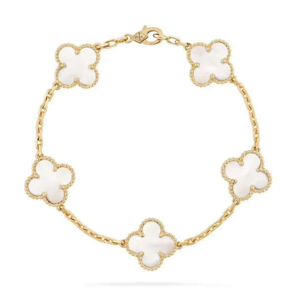 【2026】【Vancleef & Arpels】 ヴィンテージ アルハンブラ ブレスレット、5モチーフ 【2026】【Vancleef & Arpels】 ヴィンテージ アルハンブラ ブレスレット、5モチーフ
