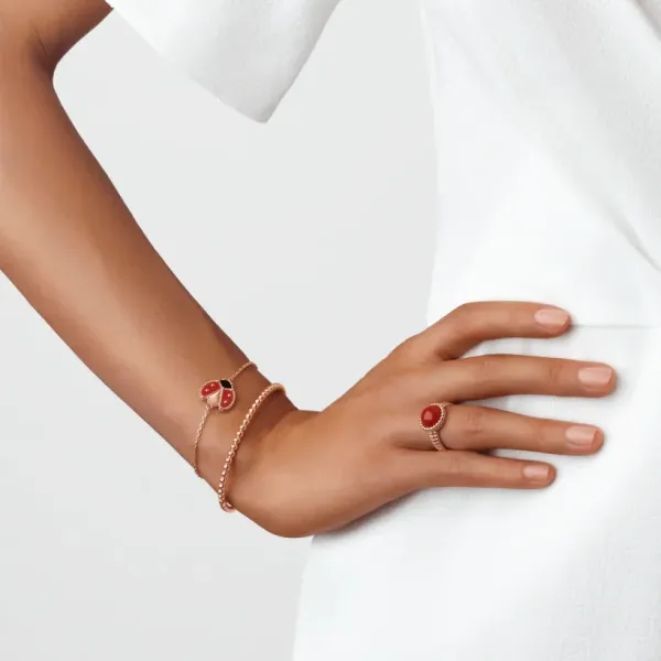 【2026】【Vancleef & Arpels】 ラッキー スプリング ブレスレット、オープンウィング レディバグ