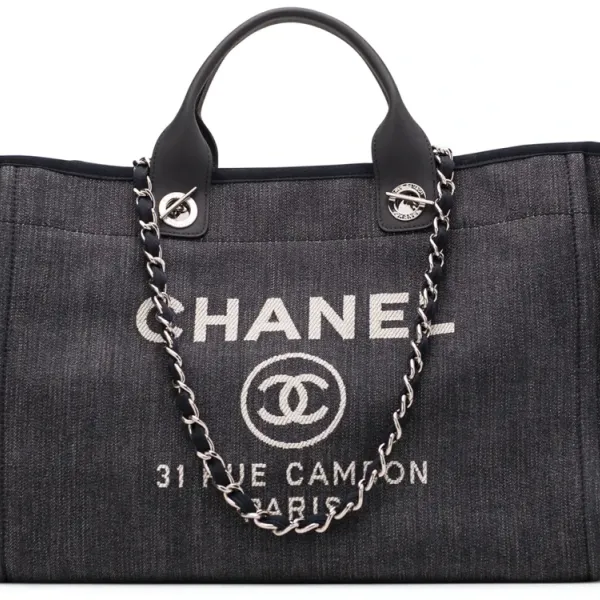 【2026】Chanel Deauville Large Tote チェーン付 デニム トートバッグ 【2026】Chanel Deauville Large Tote チェーン付 デニム トートバッグ
