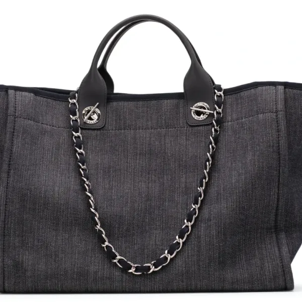 【2026】Chanel Deauville Large Tote チェーン付 デニム トートバッグ 【2026】Chanel Deauville Large Tote チェーン付 デニム トートバッグ
