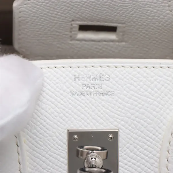 【2026】【HERMES 公式旗艦店】ハンドバッグエルメス バーキン25 ヴォーエプソン ホワイト シルバー金具 25*19*13.5 【2026】【HERMES 公式旗艦店】ハンドバッグエルメス バーキン25 ヴォーエプソン ホワイト シルバー金具 25*19*13.5