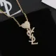 【2026】【YSL SAINT LAURENT  】サンローラン ネックレス、新しいネックレス万能シンプルファッションオーナメント