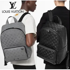 【2026】Louis Vuitton LV ヴィトン モノグラム リュック グレー 黒 シンプル 長財布 入る 33 x 41 x 18 cm
