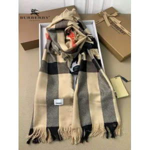 【2026】【BURBERRY  バーバリー】オートクチュール ファッション トランジショナル カラー ロング ビアード スカーフ35*240CM