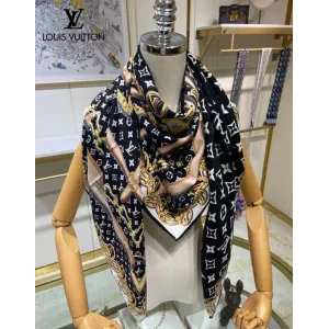 【2026】【LV Louis Vuitton ルイ·ヴィトン】オートクチュール ファッション トランジショナル カラー ロング ビアード スカーフ140*140CM 【2026】【LV Louis Vuitton ルイ·ヴィトン】オートクチュール ファッション トランジショナル カラー ロング ビアード スカーフ140*140CM
