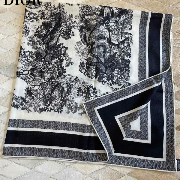 【2026】【DIOR ディオール 】オートクチュール ファッション トランジショナル カラー ロング ビアード スカーフ90*90CM