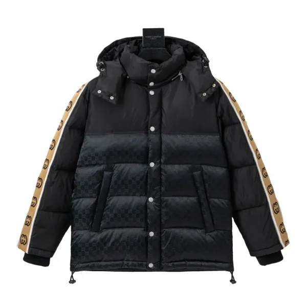【2026】GUCCI GG パターン フロントボタン ダウンジャケット ブラック