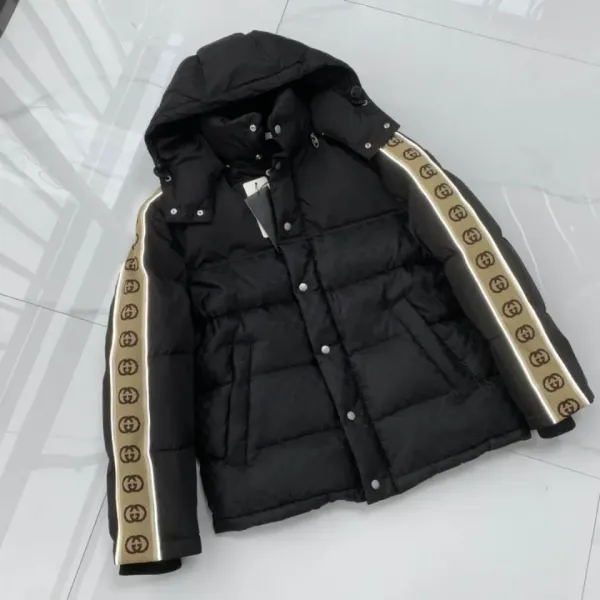 【2026】GUCCI GG パターン フロントボタン ダウンジャケット ブラック