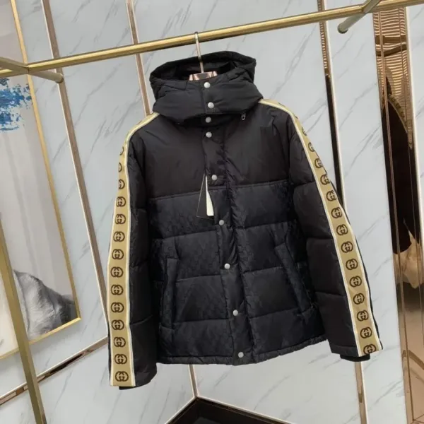 【2026】GUCCI GG パターン フロントボタン ダウンジャケット ブラック