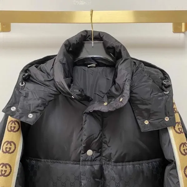【2026】GUCCI GG パターン フロントボタン ダウンジャケット ブラック
