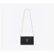 【2026】SAINT LAURENT YSL サンローランレディースミニレターロゴグレインテクスチャーエンボスレザーチェーンウォレット