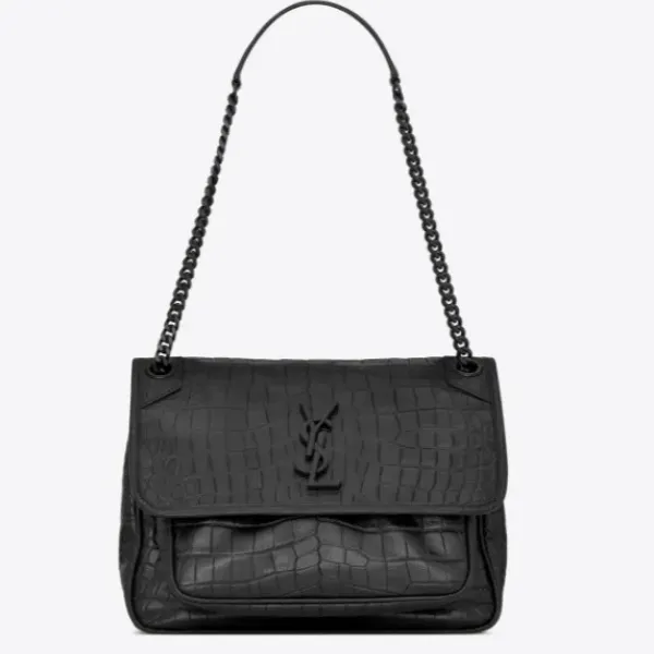 【2026】SAINT LAURENT YSL NIKIミディアムソフトクロコダイルエンボスレザーハンドバッグ 【2026】SAINT LAURENT YSL NIKIミディアムソフトクロコダイルエンボスレザーハンドバッグ