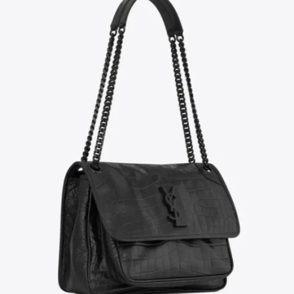 【2026】SAINT LAURENT YSL NIKIミディアムソフトクロコダイルエンボスレザーハンドバッグ 【2026】SAINT LAURENT YSL NIKIミディアムソフトクロコダイルエンボスレザーハンドバッグ