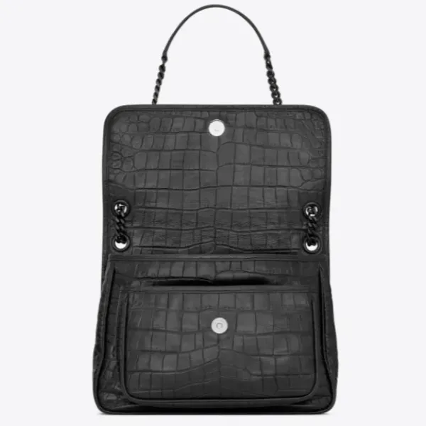 【2026】SAINT LAURENT YSL NIKIミディアムソフトクロコダイルエンボスレザーハンドバッグ 【2026】SAINT LAURENT YSL NIKIミディアムソフトクロコダイルエンボスレザーハンドバッグ
