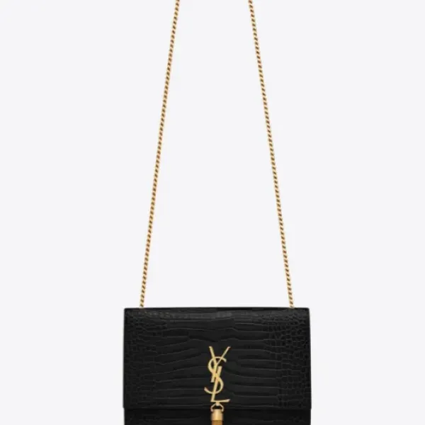 【2026】SAINT LAURENT YSL タッセル付きKATEミディアム、光沢のあるクロコダイルエンボスレザーバッグ 【2026】SAINT LAURENT YSL タッセル付きKATEミディアム、光沢のあるクロコダイルエンボスレザーバッグ