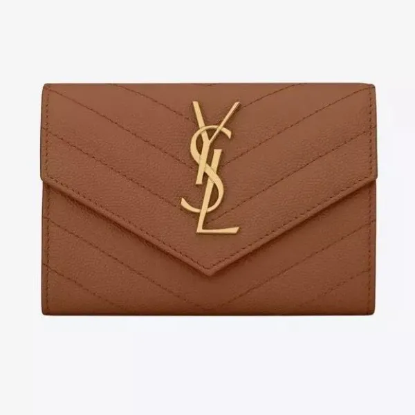 【2026】SAINT LAURENT YSL 小文字のロゴグレインエンボスレザー封筒ウォレット 【2026】SAINT LAURENT YSL 小文字のロゴグレインエンボスレザー封筒ウォレット