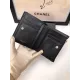 【2026】SAINT LAURENT YSL モノグラム コンパクト スリーフォールド ウォレット（ブラック／テクスチャードキルティングレザー）12.5*10*2.5cm