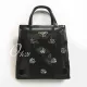 【2026】PRADA スモール ポルカドット メッシュ トートバッグ