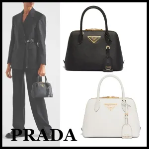 【2026】★PRADA直営店★プロムナード サフィアーノ レザーバッグ 28*22*9cm