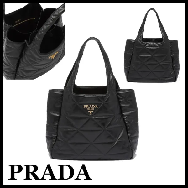 【2026】★PRADA直営店★トップステッチ ラージ レザー トートバッグ 【2026】★PRADA直営店★トップステッチ ラージ レザー トートバッグ