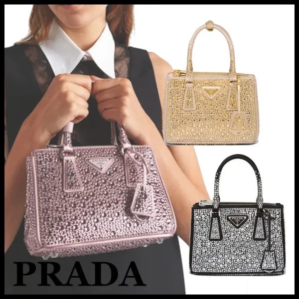 【2026】★PRADA直営店★ガレリア クリスタル サテン ミニバッグ 【2026】★PRADA直営店★ガレリア クリスタル サテン ミニバッグ