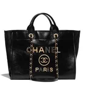 【2026】【CHANEL】シャネル☆ラージ トート カーフ 黒 CC ロゴ A66941 【2026】【CHANEL】シャネル☆ラージ トート カーフ 黒 CC ロゴ A66941