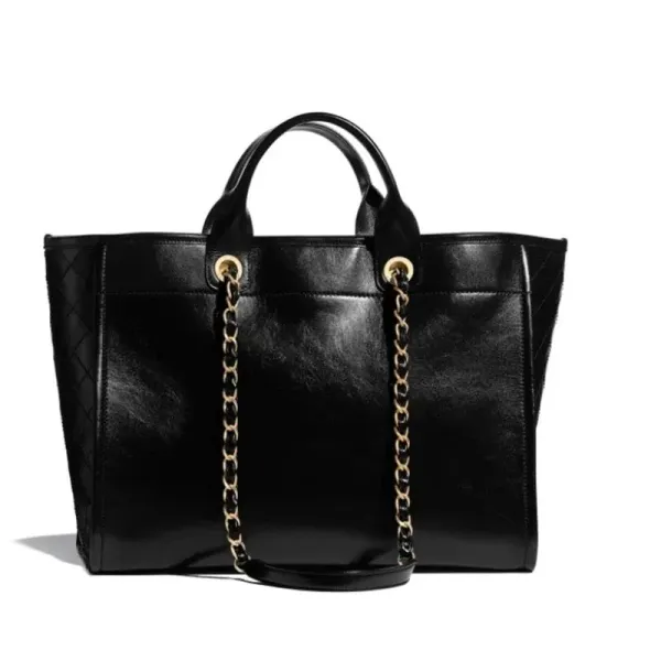 【2026】【CHANEL】シャネル☆ラージ トート カーフ 黒 CC ロゴ A66941