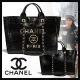 【2026】【CHANEL】シャネル☆ラージ トート カーフ 黒 CC ロゴ A66941