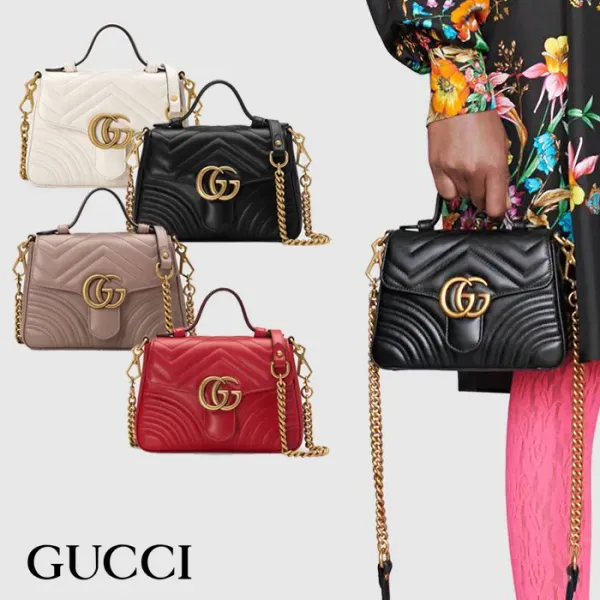 【2026】GUCCI GGマーモント ミニ トップハンドルバッグ