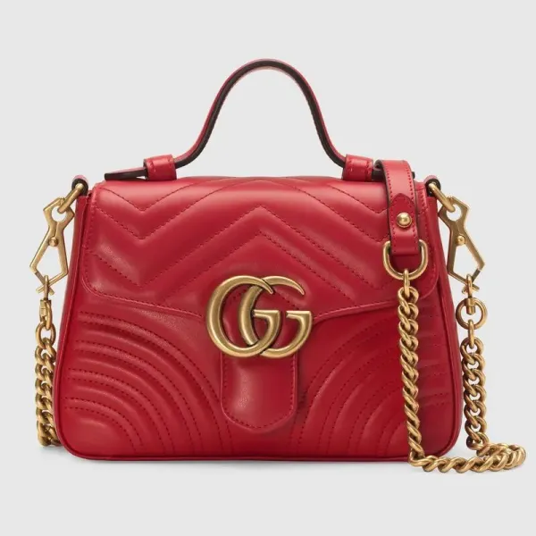 【2026】GUCCI GGマーモント ミニ トップハンドルバッグ