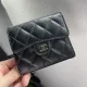 【2026】《シルエットとロゴが可愛い♪》CHANEL マトラッセ三つ折り財布 10*11.5*3cm
