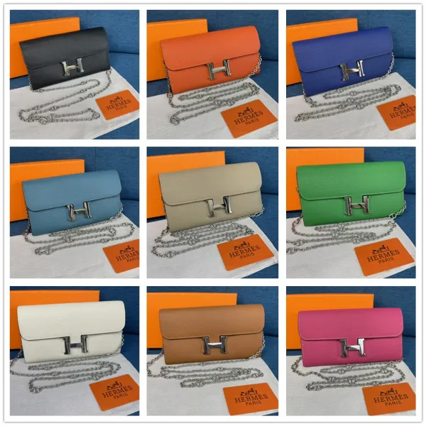 【2026】HERMÈS ショルダー & 長財布 9カラー 22X11CM