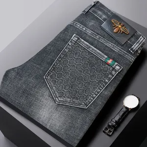 【2026】Gucci公式旗艦店 刺繍ロゴ 　新作ジーンズ