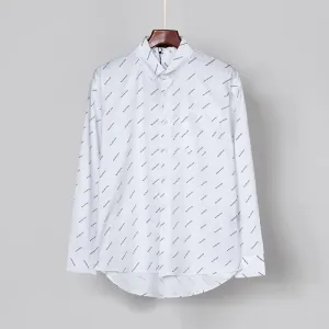 【2026】Balenciaga 春 長袖 シャツ 白 黒 ロゴ アルファベットのプリント 【2026】Balenciaga 春 長袖 シャツ 白 黒 ロゴ アルファベットのプリント