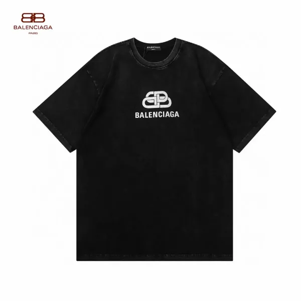 【2026】BALENCIAGA バレンシアガの新型のバックルのプリントロゴのプリントの半袖 Tシャツ 【2026】BALENCIAGA バレンシアガの新型のバックルのプリントロゴのプリントの半袖 Tシャツ