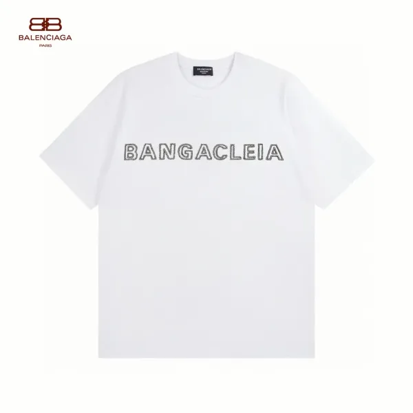 【2026】BALENCIAGA/バレンシアガ 23新作中空立体刺繡カジュアル丸首半袖Tee 【2026】BALENCIAGA/バレンシアガ 23新作中空立体刺繡カジュアル丸首半袖Tee