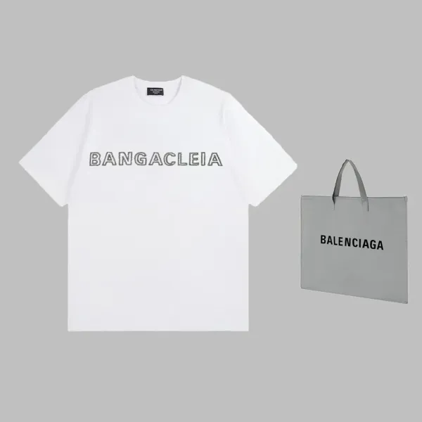 【2026】BALENCIAGA/バレンシアガ 23新作中空立体刺繡カジュアル丸首半袖Tee 【2026】BALENCIAGA/バレンシアガ 23新作中空立体刺繡カジュアル丸首半袖Tee