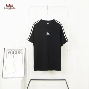 【2026】balenciaga BLCG＆addidas コラボアルファベット刺繡Tシャツ