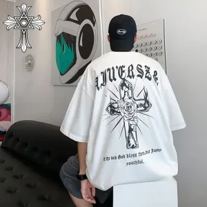 【2026】chrome hearts/クロムハーツサンスクリットカジュアル半袖 ゆったり男女カップルTシャツです 【2026】chrome hearts/クロムハーツサンスクリットカジュアル半袖 ゆったり男女カップルTシャツです