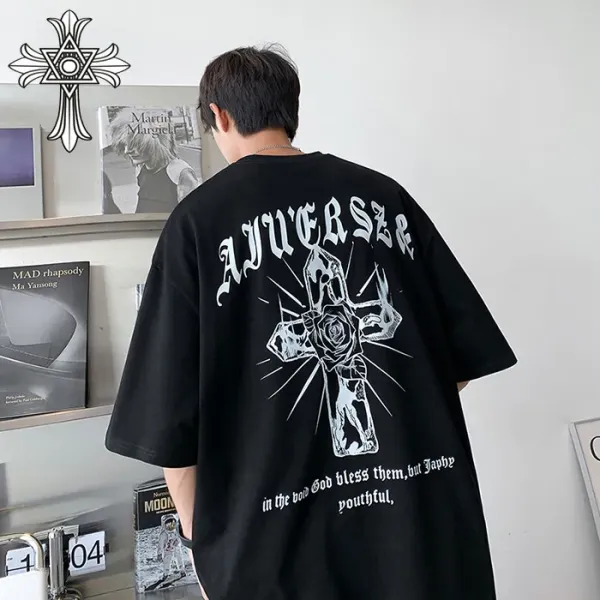 【2026】chrome hearts/クロムハーツサンスクリットカジュアル半袖 ゆったり男女カップルTシャツです 【2026】chrome hearts/クロムハーツサンスクリットカジュアル半袖 ゆったり男女カップルTシャツです